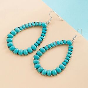 Ethnic Bohemian‎ Turquoise Drop Earrings